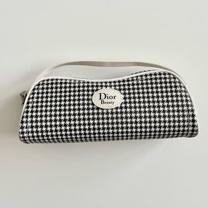 Vintage Dior Houndstooth Cosmetic Case